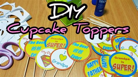 How To Make Cupcake Toppers Diy Tutorial Using Printables Youtube