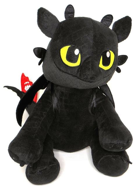 Build A Bear Workshop Toothless How To Train Your Dragon Black Plush Toy Doll Buildabear