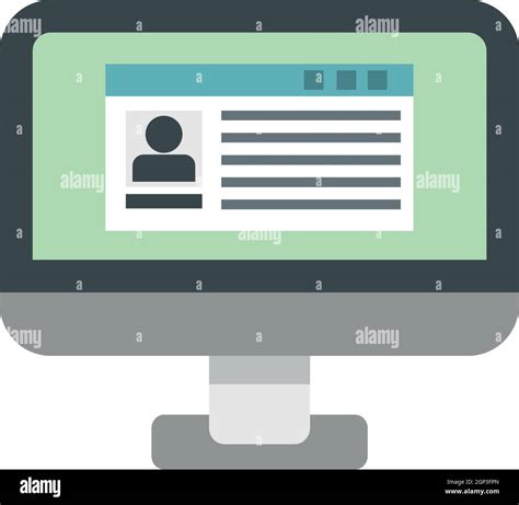 Personal Profile In Social Networks Icon Stock Vector Image And Art Alamy