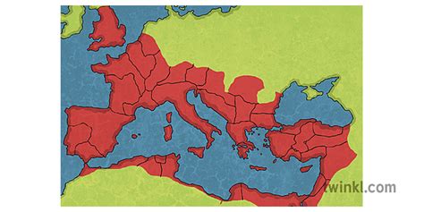Roman Empire Map 117 Ks2 Illustration Twinkl