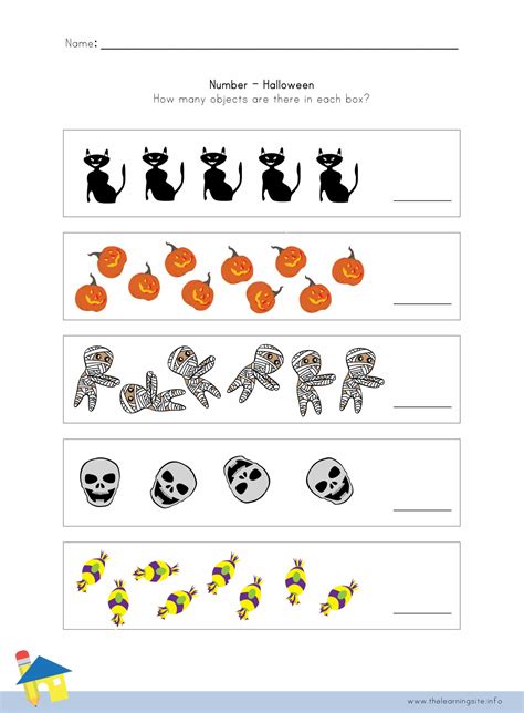 Halloween Number Worksheet 1 The Learning Site