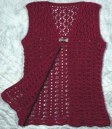 Women's vests have become an important clothing piece. LACE VEST KNITTING PATTERN | 1000 Free Patterns | Knit ...