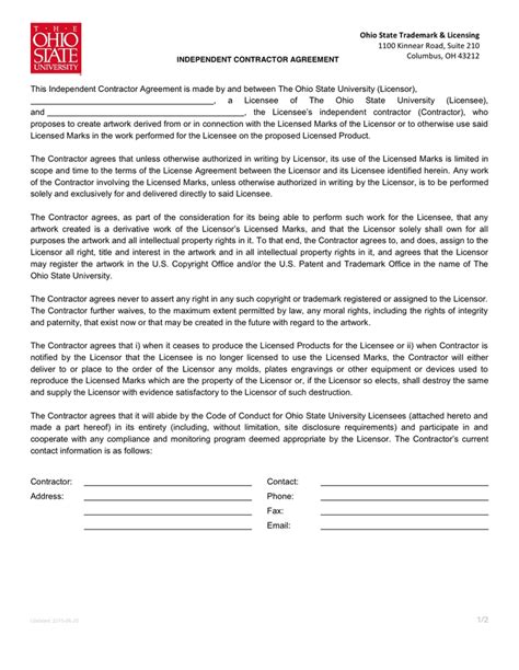 Independent Contractor Agreement Sample In Word And Pdf Formats