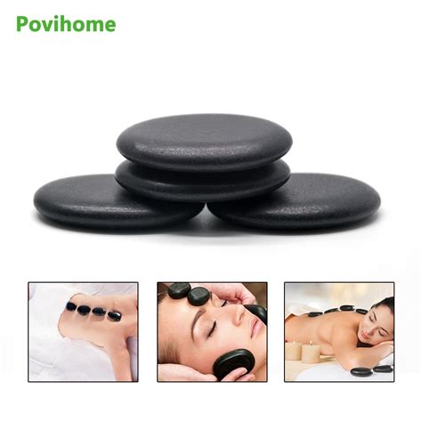 8pcs New Spa Rock Basalt Stone Beauty Stones Massage Therapy Lava Natural Stone D1069 In Massage