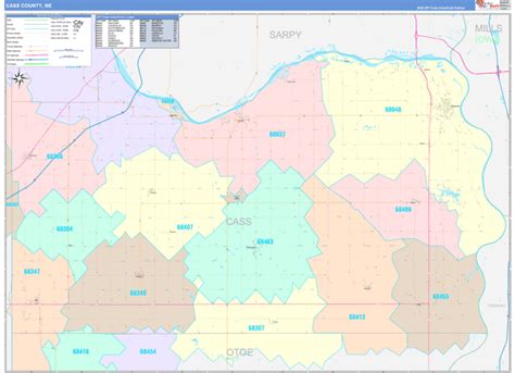 Douglas County Ne Wall Map Satellite Basic Style By M