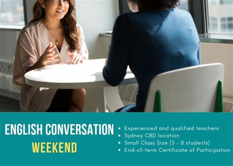 English Conversation 6 Week Weekend Course Sydney Language Solutions