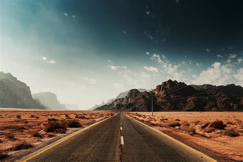 Landscape Highway Lone Road Sky Hd Wallpaper Pxfuel
