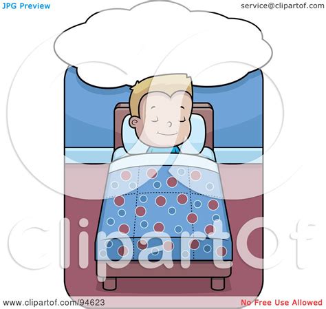 Royalty Free Rf Clipart Illustration Of A Little Blond Boy Dreaming