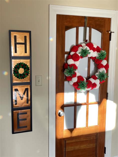 Small Christmas Wreath For Home Sign Katieish