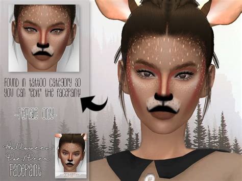 Izziemcfires Imf Halloween Doe Facepaint Sims 4 Sims Sims 4 Tattoos