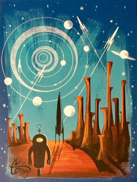 El Gato Gomez Space Art Retro Futurism Retro Art