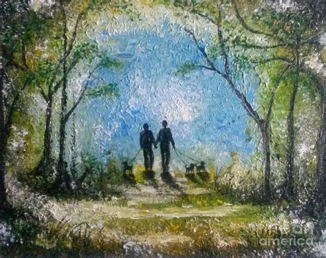 Walk In The Woods Painting By Mike Gonzalez Pixels