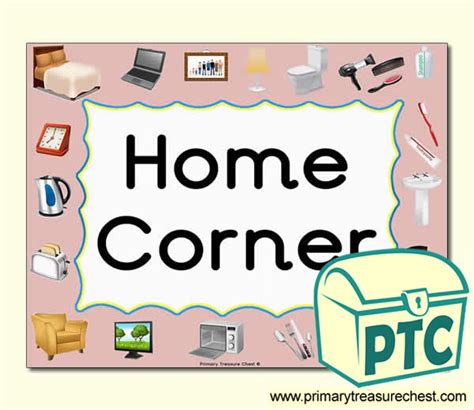 Home Corner Area Sign For The Classroom Primary Treasure Chest
