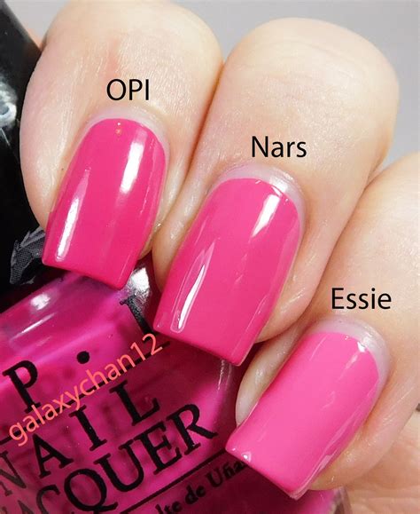 miss galaxy nails and beauty dupe comparison nars schiap opi girls love ponies and essie