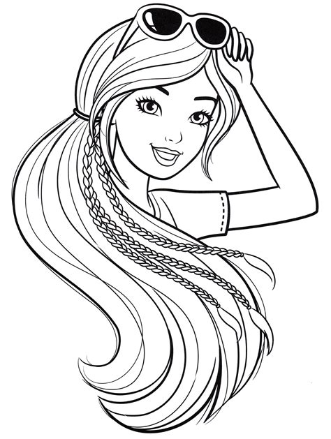 Barbie Coloring Pages Surfer Printable Sketch Coloring Page