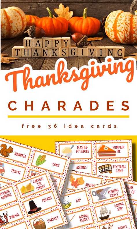 Free Thanksgiving Charades Clover House Ts