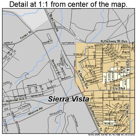 Sierra Vista Arizona Street Map 0466820