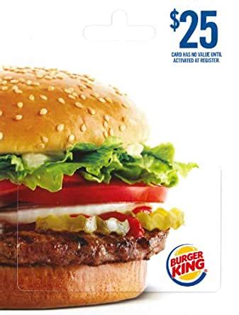Completion of the franchise application to understand professional background and personal finances Amazon.com: Burger King $25: Gift Cards