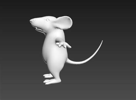 3d Model Mouse Character T Pose Vr Ar Low Poly Cgtrader