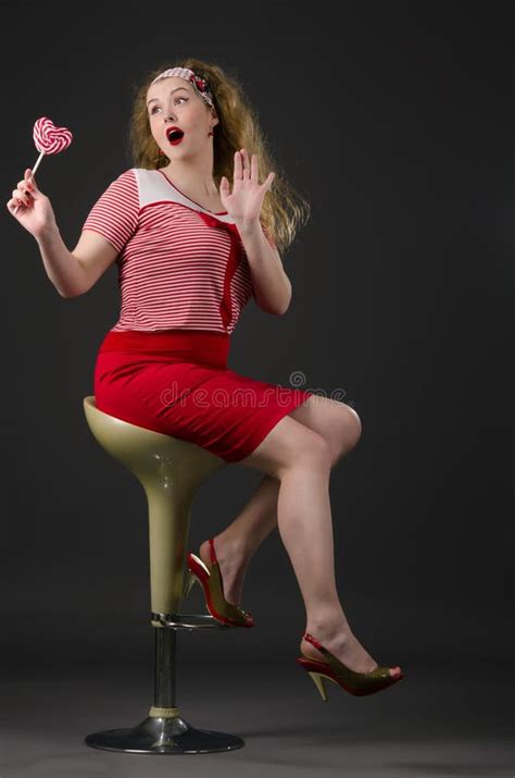 Pinup Woman Stock Image Image Of Hair Chair Adult 72873579