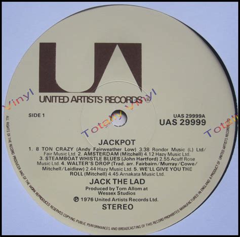 Totally Vinyl Records Jack The Lad Jackpot Lp