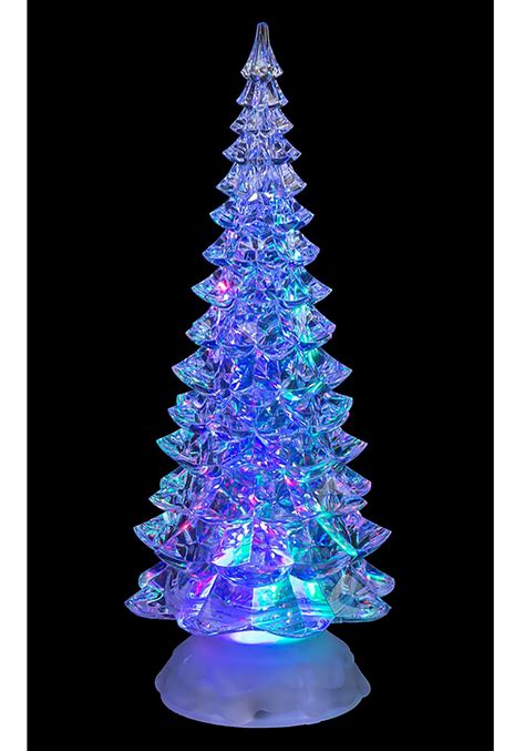 Large Swirling Glitter Light Up Christmas Tree Decoration