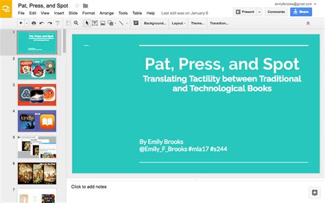 In excel there are some handy tools in the form of the 'page layout view' that you can use to manipulate your data. Why I Use Google Slides Now | HASTAC