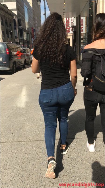 sexycandidgirls top big candid ass in tight blue jeans on the street creepshot item 1