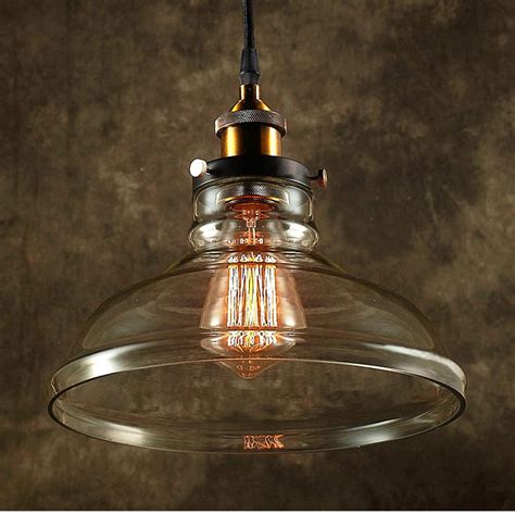 Edison Esmie Collection 1 Light Black Clear Glass Indoor Pendant Ld4035