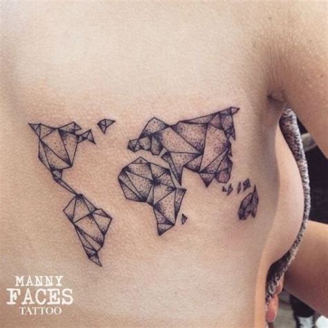 Tatuagem De Mapa Mundi Inspire Se Ideias Perfeitas Para Viajantes