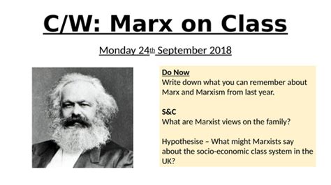 Karl Marx On Class Aqa Sociology 9 1 Teaching Resources