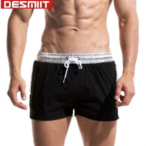 Desmiit Swimwear Mens Swimming Shorts For Men Swimming Trunks Nylon Quick Dry Micro Elastic