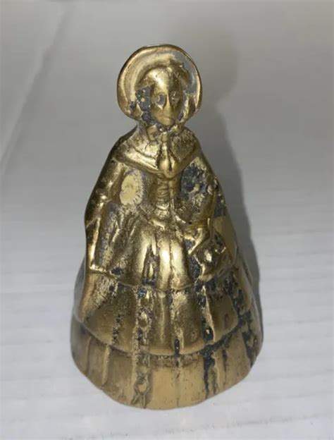 Vintage Solid Brass Bell Southern Belle Victorian Lady 3” Made Italy 33 94 Picclick