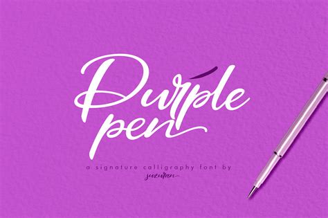 Purple Pen Font Fontspace