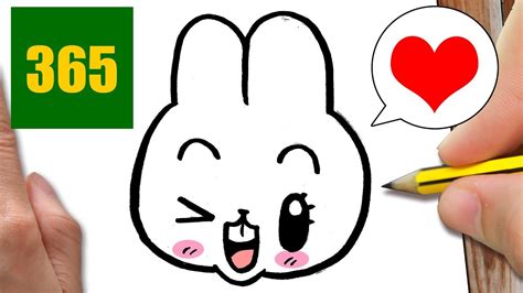 Collection de dessins de lapins à colorier pour pâques. Cool Dessin Kawaii 365 Lapin - Random Spirit