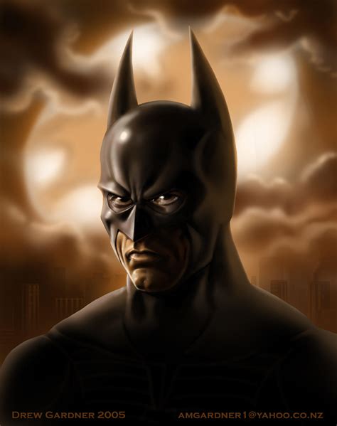 Batman Portrait By Drewgardner On Deviantart