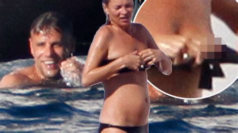 Kate Moss Suffers Nip Slip In Tiny Black Bikini As She Parties With