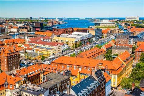Beautiful Aerial View Of Copenhagen From Above Denmark Stock Photo
