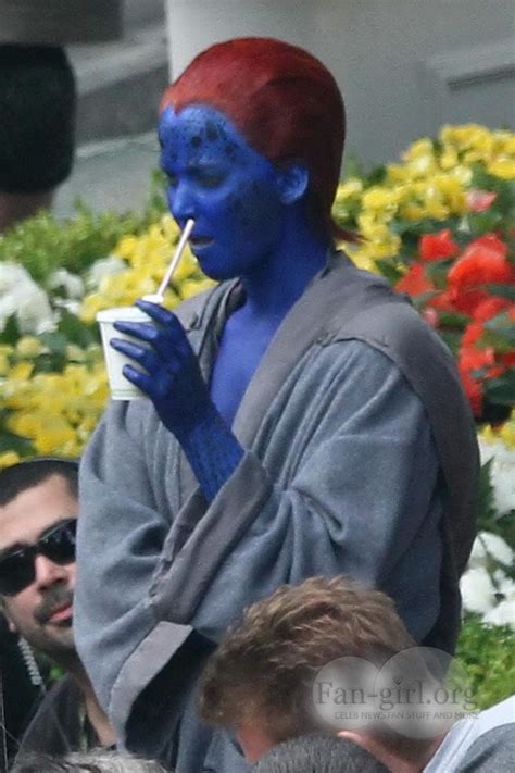 New Body Painted Jennifer Lawrence Pics From X Men Days Of Future Past