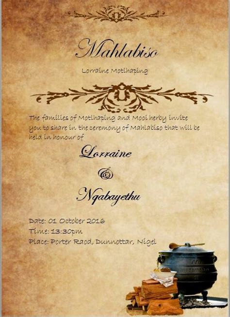 Inspiration 55 Of Zulu Traditional Wedding Invitation Cards Designs