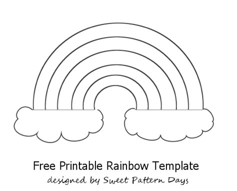 Rainbow Template Printable Art And Craft Pinterest For Kids