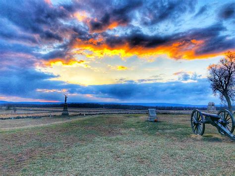 Sunset At Gettysburg Photograph By William E Rogers Fine Art America