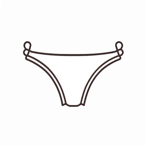 Premium Vector Thong Underwear Panty Fashion Illustration Icon Vector