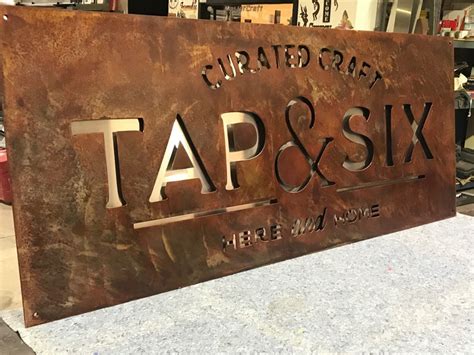 Custom Metal Business Sign Metal Signs Personalized Patina Etsy