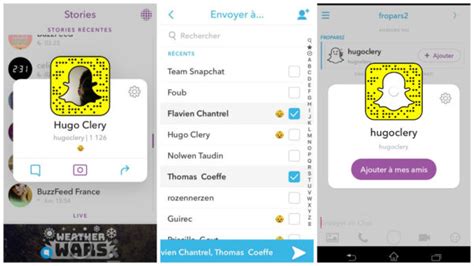 snapchat une fonctionnalité suggest pour partager des comptes à suivre à ses amis