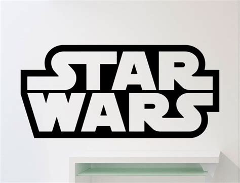 Star Wars Logo Wall Decal Word Superhero Movies Vinyl Sticker Etsy In