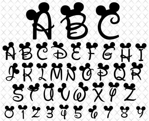 Disney Font Svg Disney Font Svg Files For Cricut Disney Font Etsy