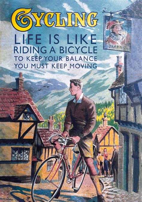 Vintage Cycling Motivational Poster Instant Digital Download Etsy