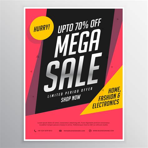 Mega Sale Poster Banner Template Design Download Free Vector Art