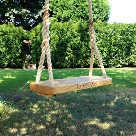 Personalised Oak Rope Tree Swing By Traditional Wooden Ts Tree